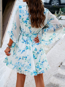 Mini Dress | Ruffled Printed Mini Dress