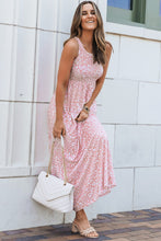 Load image into Gallery viewer, Pink Leopard Print Pocketed Sleeveless Maxi Dress | Dresses/Maxi Dresses
