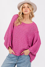 Load image into Gallery viewer, Asymmetrical Open Stitch Sweater
