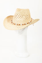 Load image into Gallery viewer, Shell Beaded String Straw Hat
