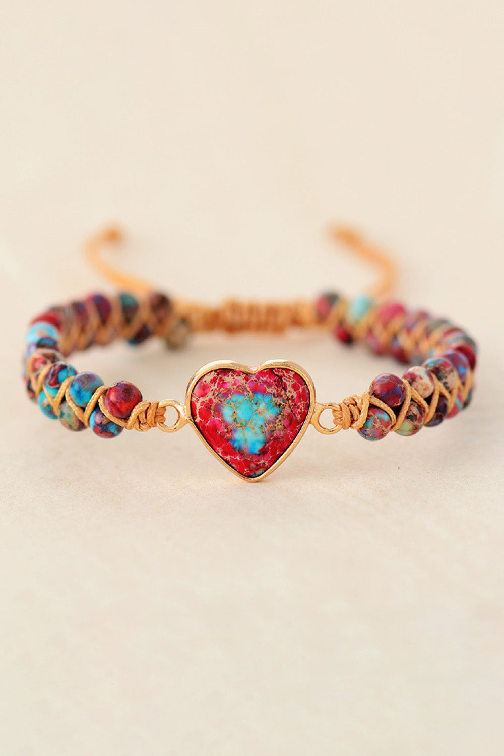 Handmade Heart Natural Stone Bracelet