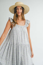 Load image into Gallery viewer, Midi Dress | Floral Ruffle Shoulder Tiered
