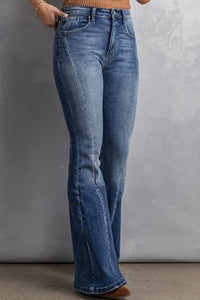 High Waist Flare Jeans with Pockets | Bottoms/Jeans