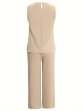 Load image into Gallery viewer, Crisscross Sleeveless Top and Wide Leg Pants Set
