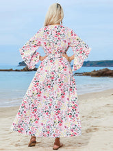 Load image into Gallery viewer, Midi Dress | Tied Printed Three-Quarter Sleeve Dress
