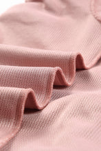 Load image into Gallery viewer, Pullover Sweatshirt | Pink Solid Ribbed Knit Round Neck
