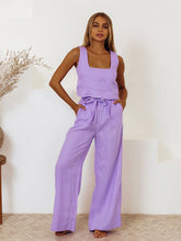 Load image into Gallery viewer, Top &amp; Pants Set | Square Neck Sleeveless Pants Set
