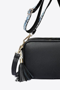 Leather Tassel Cross Body Satchel Bag