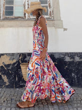 Load image into Gallery viewer, Womens Dress | Smocked Printed Square Neck Sleeveless Dress | Dress
