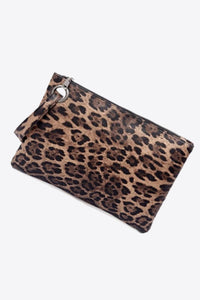 Leopard Print Eco Friendly Leather Wristlet