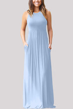 Load image into Gallery viewer, Maxi Dress | Full Size Grecian Neck Dress with Pockets
