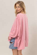 Load image into Gallery viewer, French Terry High-Low Slit Sweatshirt
