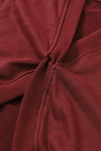 Load image into Gallery viewer, Fiery Red Exposed Seam Twist Open Back Oversized Sweatshirt
