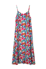 Load image into Gallery viewer, Maxi Dress | Multi-Color Abstract Print Spaghetti Straps
