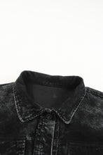 Load image into Gallery viewer, Oversized Shacket | Black Vintage Distressed Mineral Wash
