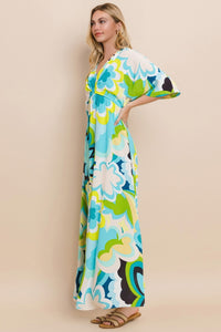 Maxi Dress | Floral Printed Slit Maxi Dress