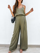 Load image into Gallery viewer, Womens Pants Set-Spaghetti Strap Cami and Wide Leg Pants Set | jumpsuit
