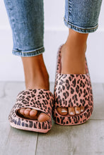 Load image into Gallery viewer, Pink Leopard Print Thick Sole Slip On Slippers | Shoes &amp; Bags/Slippers
