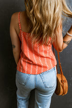 Load image into Gallery viewer, V Neck Cami Top | Orange Chevron Stripe Print Blouse
