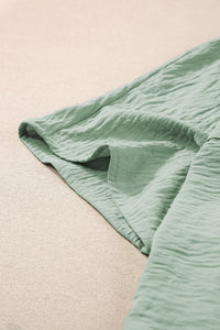 Loose Romper | Spinach Green Half Button Collared