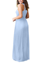 Load image into Gallery viewer, Maxi Dress | Full Size Grecian Neck Dress with Pockets
