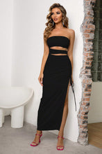 Load image into Gallery viewer, Sexy Formal Dress | Red Cutout Strapless Split Dress
