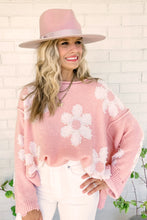 Load image into Gallery viewer, Multicolour Pearl Beaded Floral Drop Shoulder Sweater | Tops/Sweaters &amp; Cardigans
