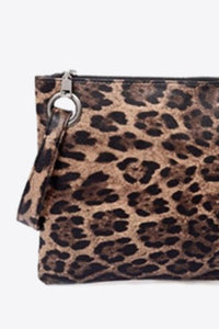 Leopard Print Eco Friendly Leather Wristlet