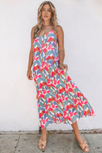 Load image into Gallery viewer, Maxi Dress | Multi-Color Abstract Print Spaghetti Straps
