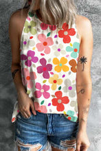 Load image into Gallery viewer, Womens Tank Top | Flower Printed Round Neck Tank | top
