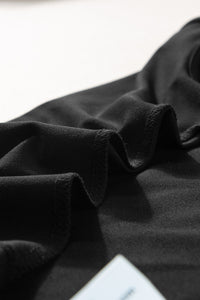 Black Folded Off Shoulder Slim Top | Tops/Tops & Tees