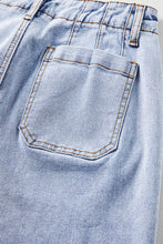 Load image into Gallery viewer, Beau Blue Acid Wash Contrast Edge Pocketed Cropped Jeans | Bottoms/Jeans
