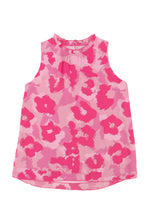 Load image into Gallery viewer, Pink Leopard Frilled Collar Printed Tank Top | Tops/Tank Tops
