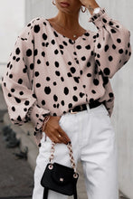 Load image into Gallery viewer, Pink Button Frill Cuffs Oversize Puff Sleeve Blouse | Tops/Blouses &amp; Shirts
