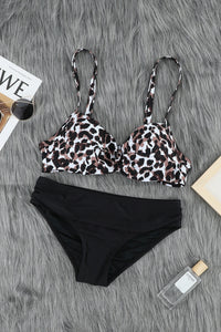 Leopard Twisted Bust Bikini Set | Swimwear/Bikinis