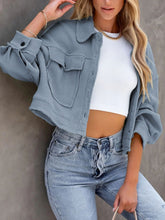 Load image into Gallery viewer, Button Up Denim Jacket | Long Sleeve Pockets
