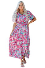 Load image into Gallery viewer, Wrap V Neck Floral Maxi Dress | Dresses/Floral Dresses
