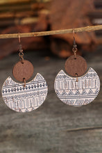 Load image into Gallery viewer, Drop Wood Earrings | Multi-Color Geometric Print Jewelry
