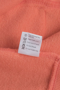 Orange Batwing Sleeve Pocketed Henley Hoodie | Tops/Sweatshirts & Hoodies