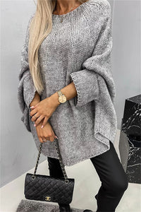 Batwing Sleeve Sweater | Round Neck Sweater