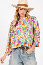 Load image into Gallery viewer, Floral Print Blouse | Button Down Floral Shirt
