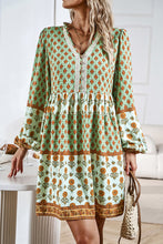 Load image into Gallery viewer, Womens Long Sleeve Dress | Printed V-Neck Long Sleeve Dress | Dress
