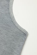 Load image into Gallery viewer, Gray Jumpsuit | Gray Waffle Knit Spaghetti Straps Loose Fit
