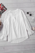 Load image into Gallery viewer, White Rekindle Eyelet Button Up Top
