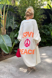 Peace & Love Colorful Cardigan -On Sale!!