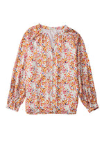 Load image into Gallery viewer, Multicolor Boho Floral Print Button Front Shirt | Tops/Blouses &amp; Shirts
