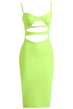 Load image into Gallery viewer, Cocktail Dress | Cutout Spaghetti Strap Bodycon Dress
