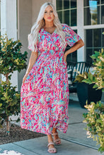 Load image into Gallery viewer, Wrap V Neck Floral Maxi Dress | Dresses/Floral Dresses
