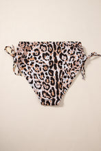 Load image into Gallery viewer, Black Crossed Tie Back Leopard Bikini Swimsuit | Swimwear/Bikinis
