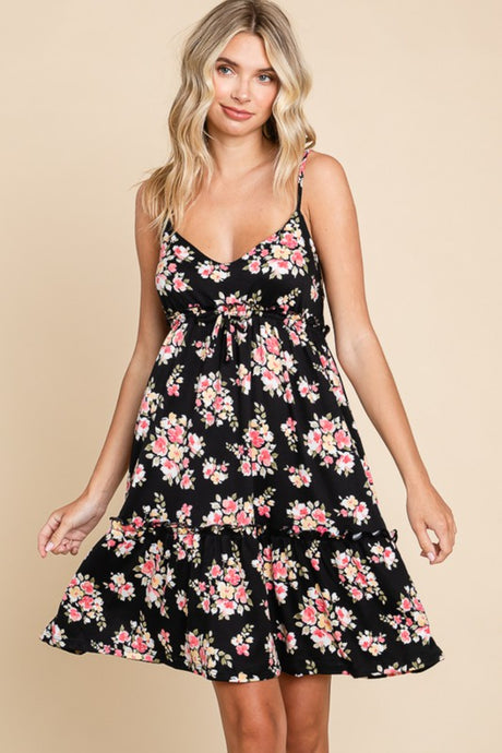 Culture Code Full Size Floral Frill Cami Dress | Mini Dress